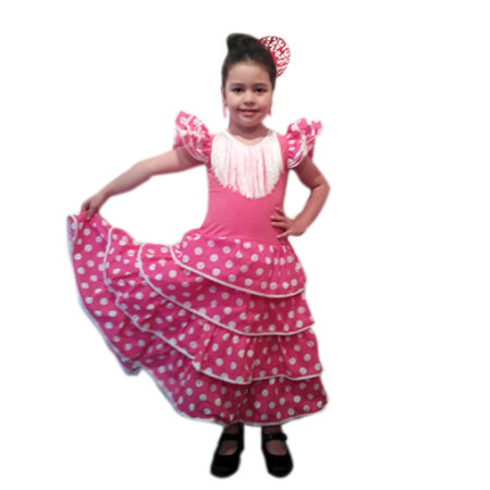 h) Falda flamenco niña canesú colores 9-11 años