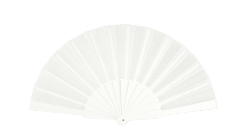Abanico plastico mediano blanco