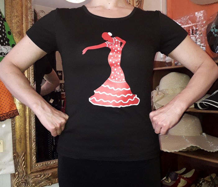 Polera Estampada Bailaora rojo-blanco f2