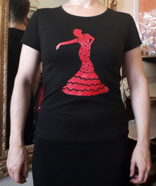 Polera Estampada Bailaora rojo f1