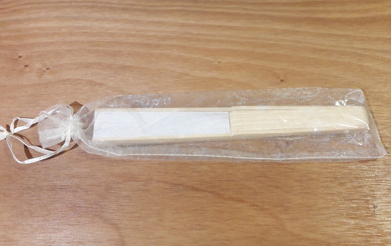 Funda Gasa Abanico regalo matrimonio bamboo