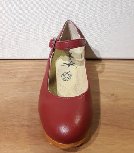 5) Zapato Niña Flamenco Liso - Rojo