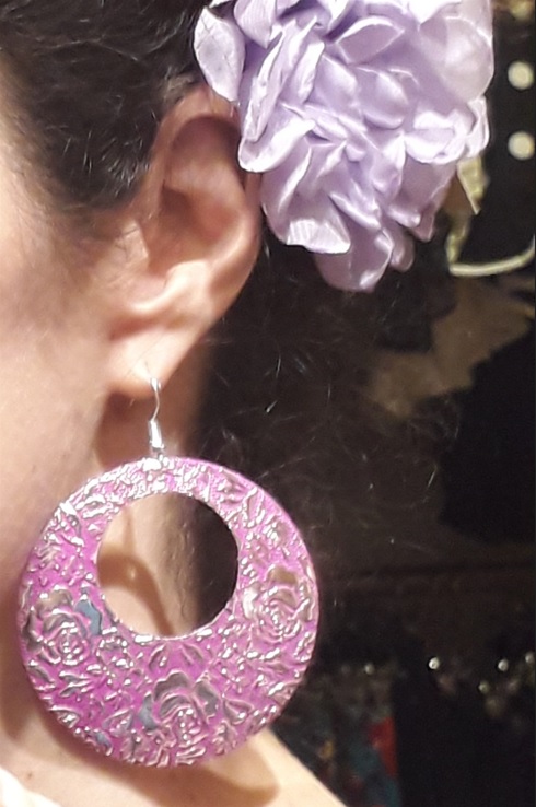 Aros metalizos esmaltados purpura f2