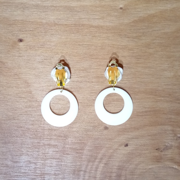 Aro clip redondo blanco