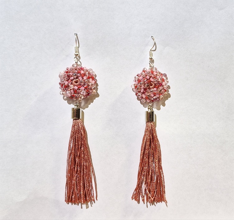 Aros Flecos rosa viejo