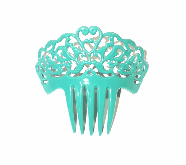 Peineta mediana verde agua