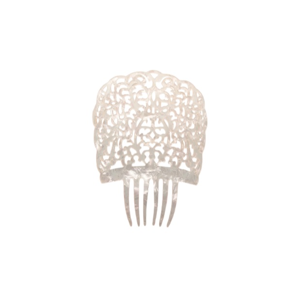 AI158 Peineta mediana nacar blanca V2