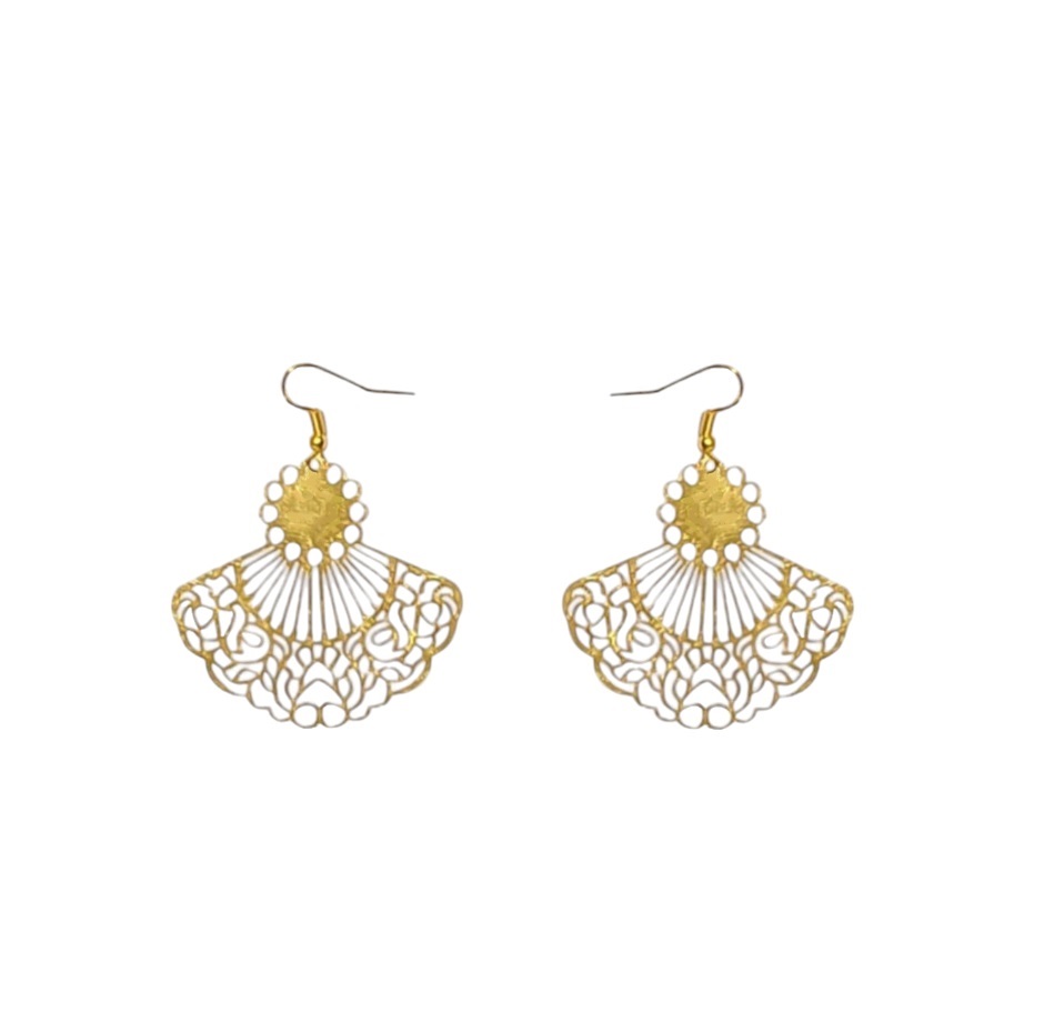 AN05MD Aros Abanico Dorado