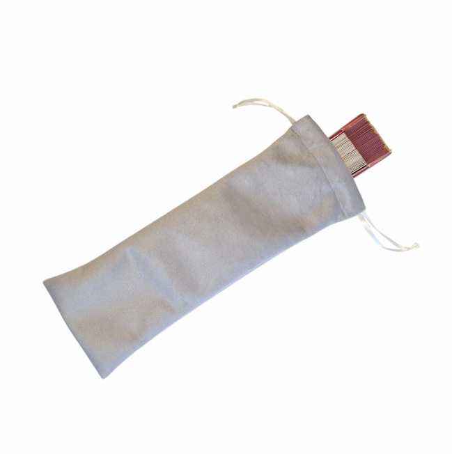 AF18A Porta Abanico mediano felpa gris 3