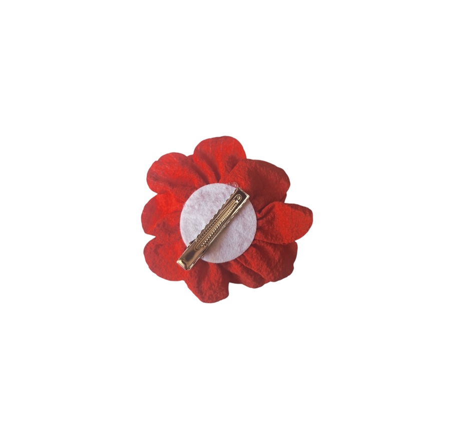 AF25H Flor tela mediana roja f2