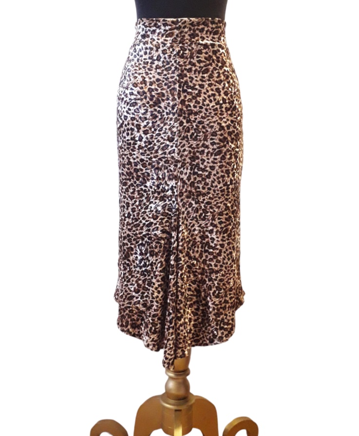 Falda Tango Santiago Chile tubo abanico animal print f2