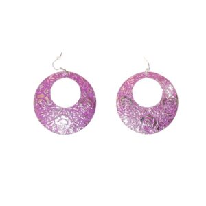 a) Aro esmaltado redondo rosas (7,5 cm)