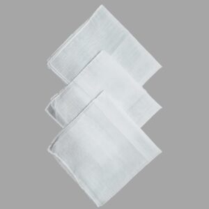 1) Pañuelo de cueca algodón blanco 35x35 cm