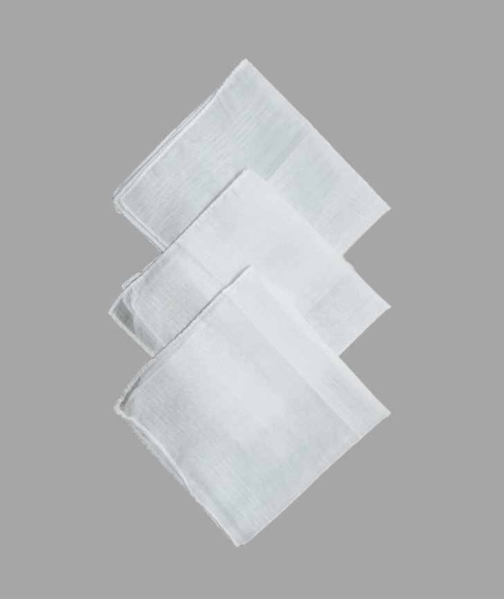 Liv gris Panuelo de cueca Chile algodon blanco 1 f1 V2