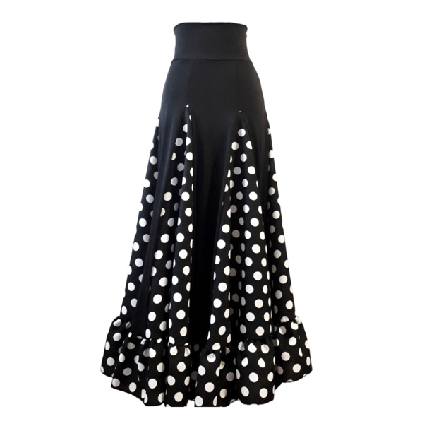 V2 Falda flamenco Chile Quilla Alta lunares blancos 1 LIV