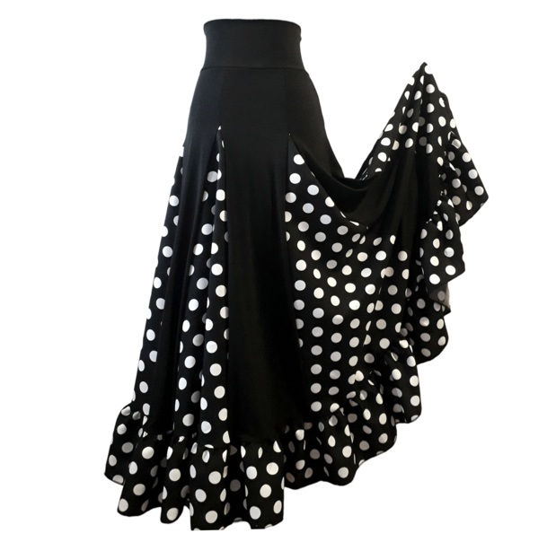 V2 Falda flamenco Chile Quilla Alta lunares blancos 2 LIV