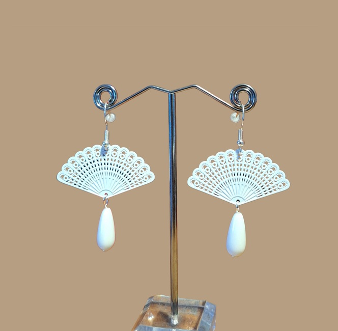 Aro Abanico gota blanco