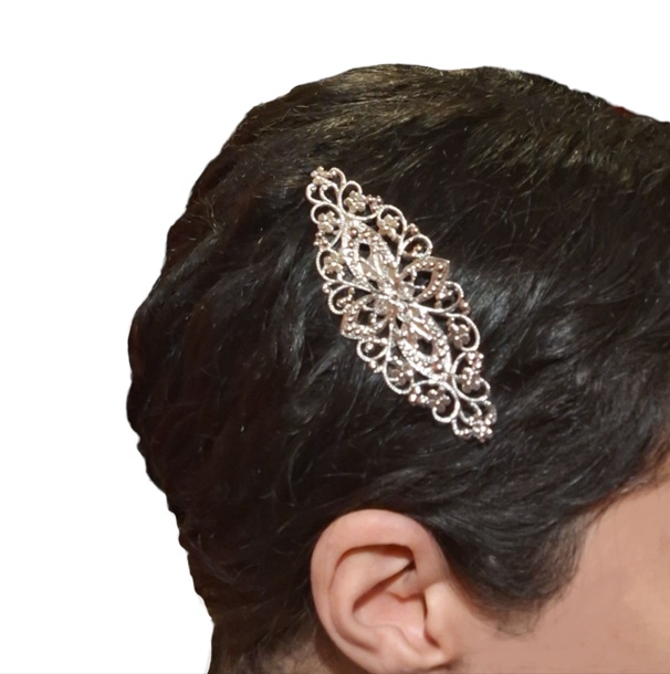 Peineta plateada 8x3-5 f2