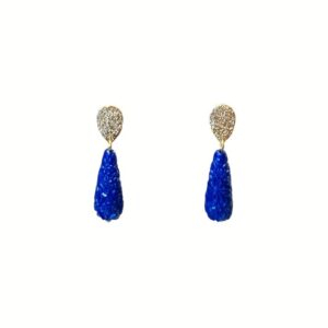 Aro Gota Tallada azul (5 cm)