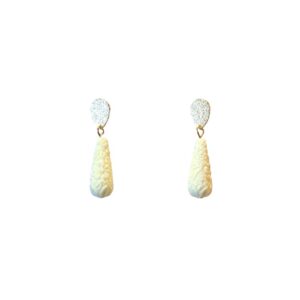 Aro Gota Tallada crema (5 cm)