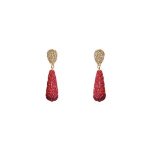 Aro Gota Tallada rojo (5 cm)