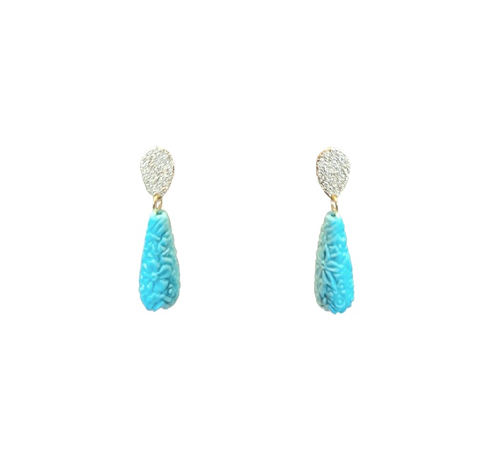 AF36AVP Aro gota tallada verde menta