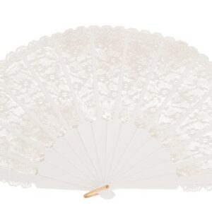 Abanico Encaje blanco (23 cm)