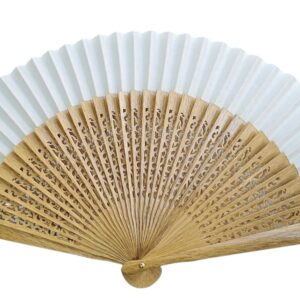 Abanico Mediano Calado Roble Redondeado