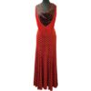Conjunto falda roja lunares negros f1