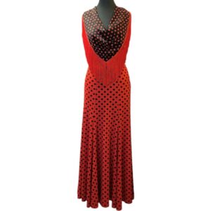Conjunto lunares rojo y negro