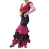 Conjunto falda y body guinda f2