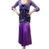 Conjunto falda y bolero lila f1