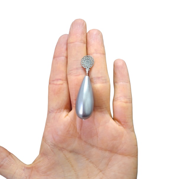 Gota filigrana gris plata f2 Accesorios flamenco Chile