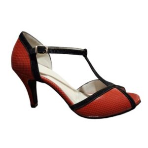 Zapatos de Tango Puntera X – Rojo/negro