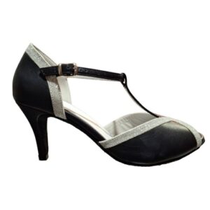 5) Zapatos de Tango Coquette T – Negro/Plata