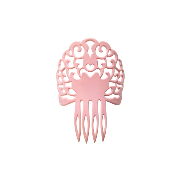 Peineta mediana rosa palo f2