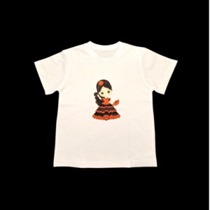 a) Polera niña algodón blanca