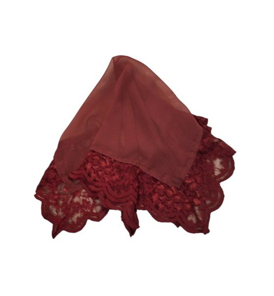 Panuelo cueca Chile burdeo f1