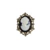 Prendedor broche camafeo negro f1